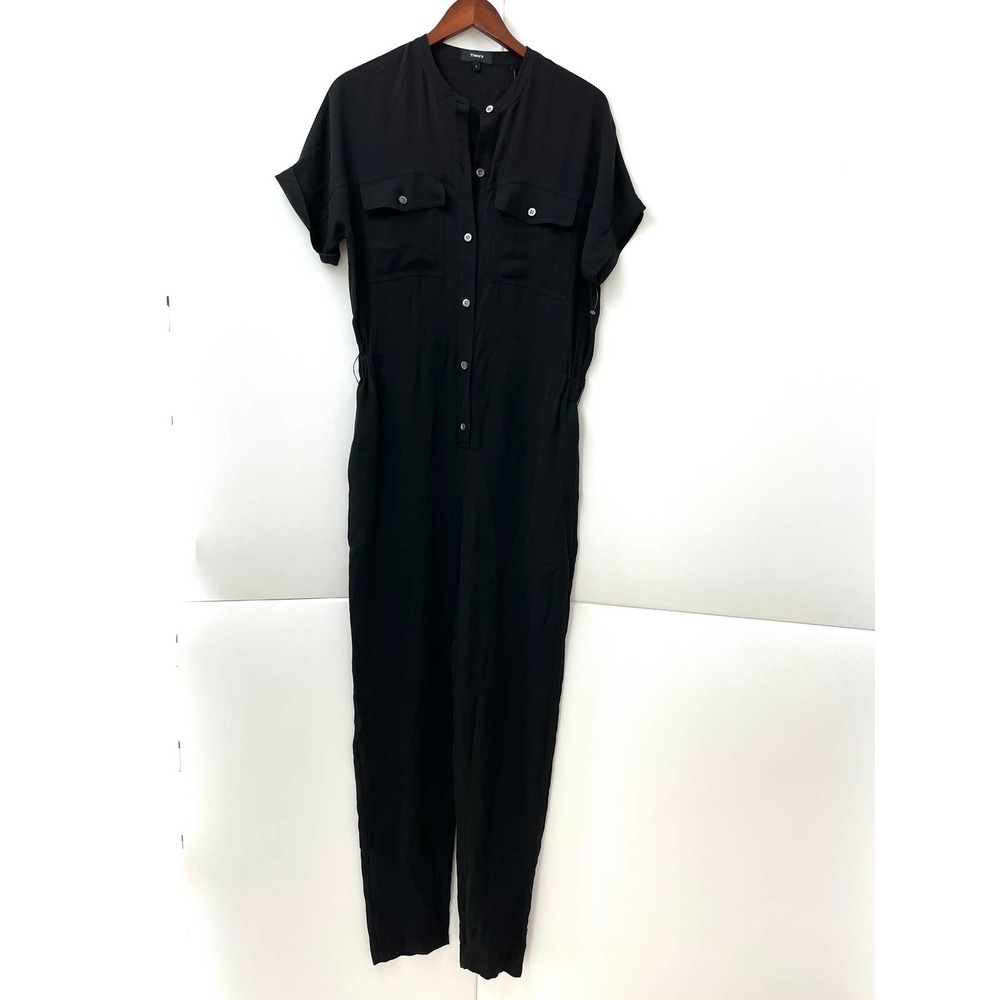 Theory Short sleeve one piece Jump suit Black Size 2